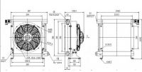 Маслоохладитель МО 2К (кулер, радиатор охлаждения гидравлической жидкости с электровентилятором 24/220/380В)