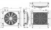 Маслоохладитель МО 3К (кулер, радиатор охлаждения гидравлической жидкости с электровентилятором 24/220/380В)