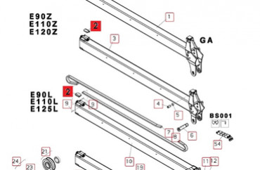 Вкладыш скользун однотелескопного манипулятора Epsilon YE15007 3_enl