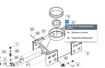 Втулка основания ИФ300С.01.021 (нижняя) позиция №13 (5)